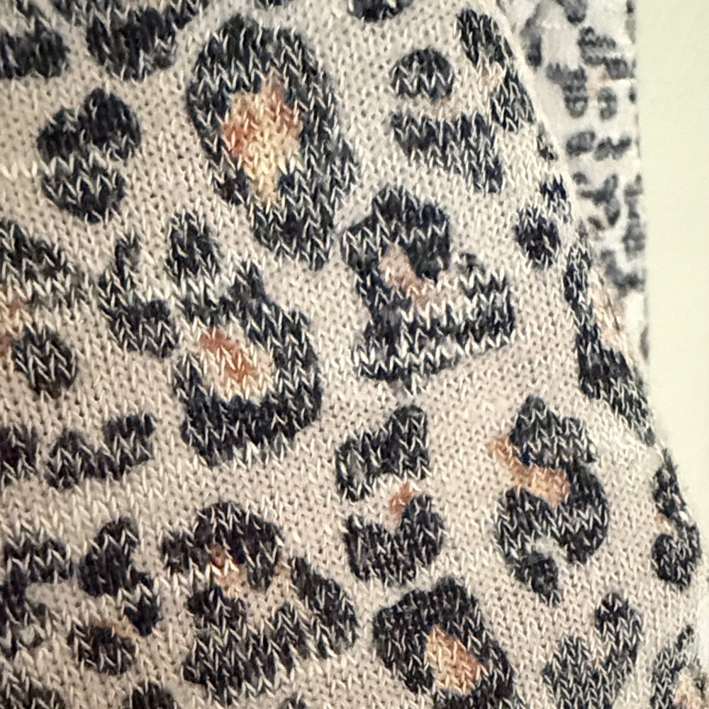 Z Supply Black and Tan Animal Print V-Neck Tee - Picture 4 of 4
